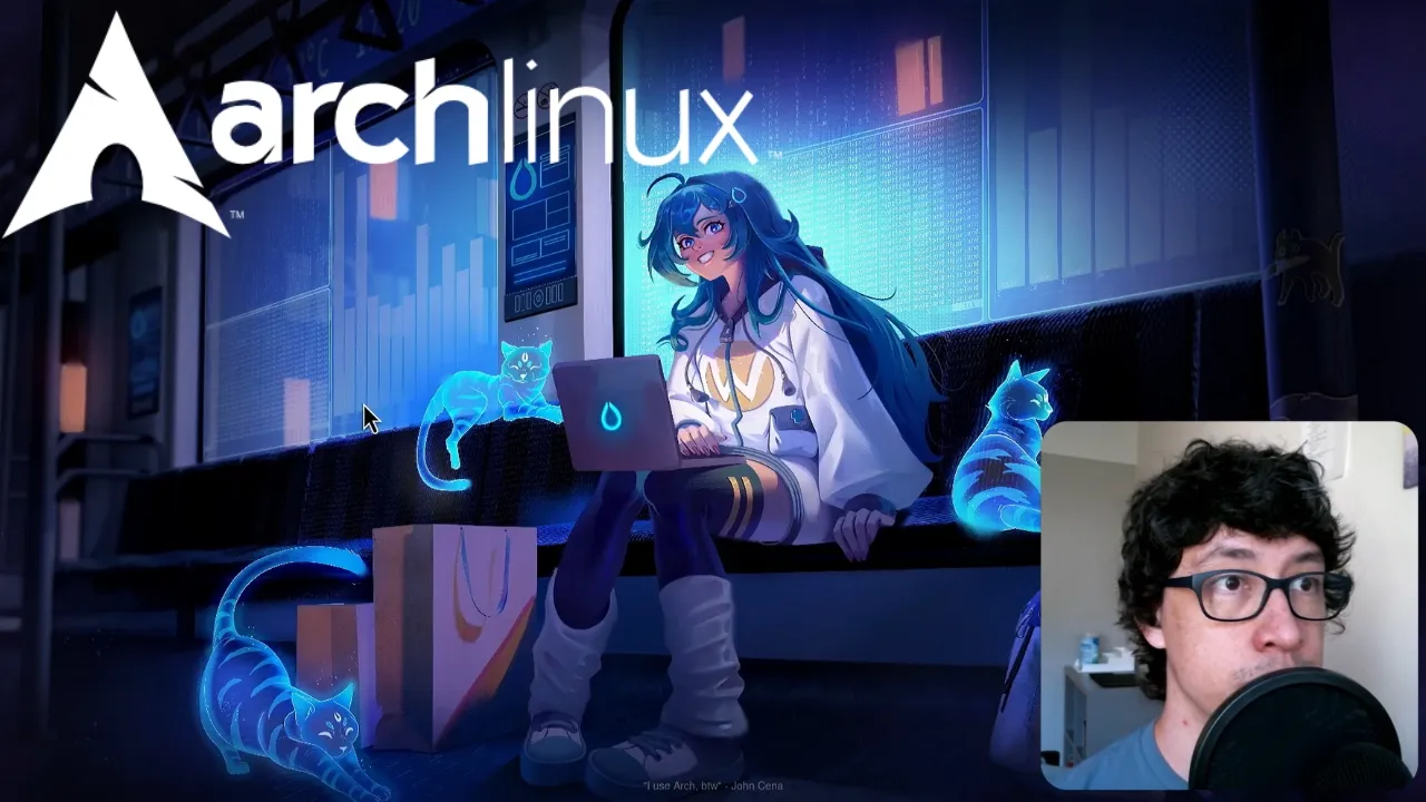 thumbnail para video con título: Intro a Hyprland y Arch Linux. [Guía - parte 2]