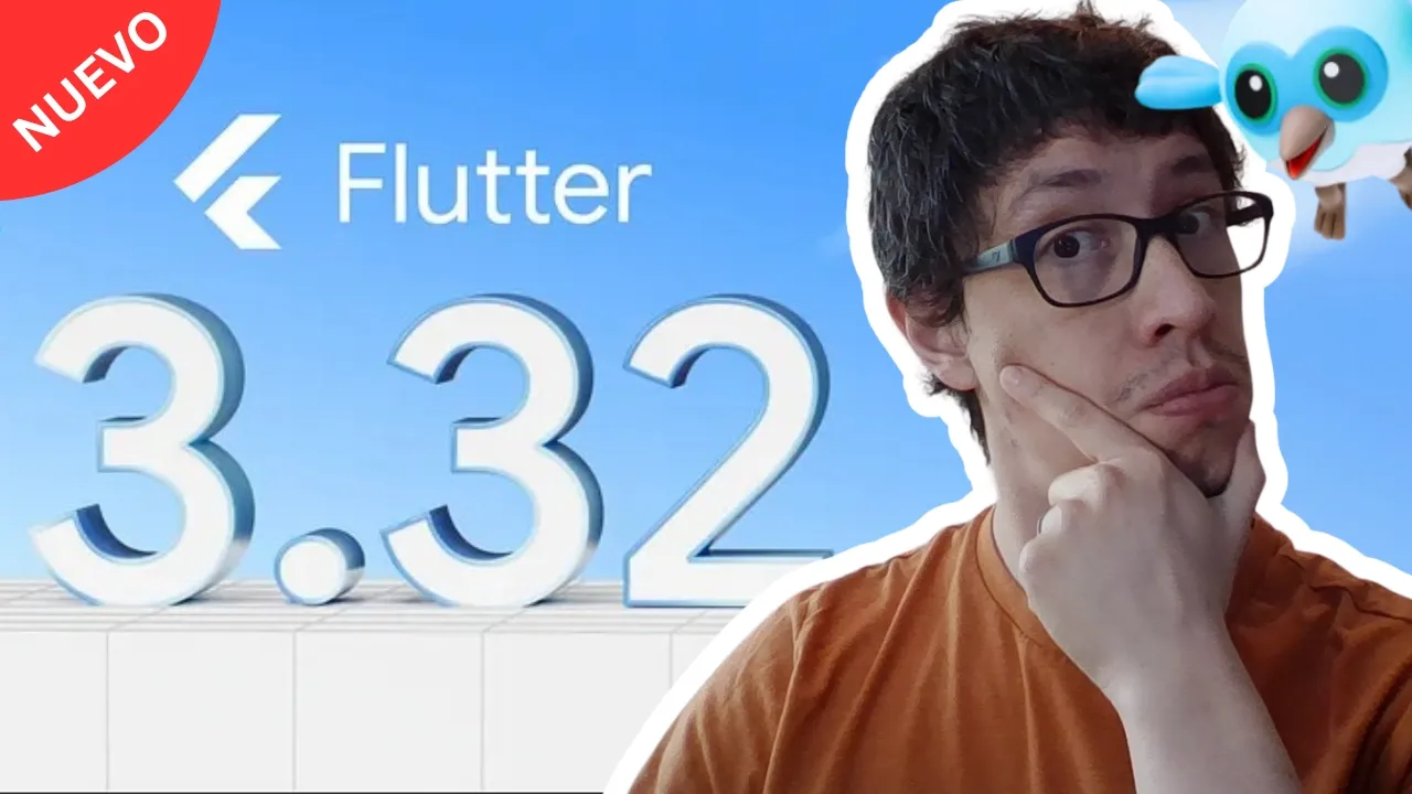thumbnail para video con título: Todo lo nuevo de Flutter en 5 mins (versión 3.32)
